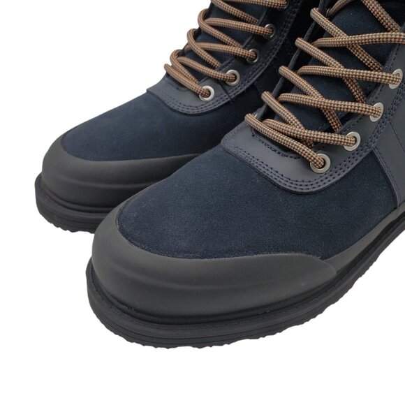 HUNTER Womens 'Commando' Black/Navy Suede Waterproof Boots Sz 7 Sheep Fur Lined‎ - Picture 4 of 14